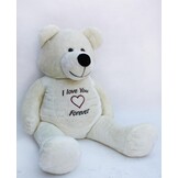 XXL Teddybeer 180 cm Wit "I LOVE YOU FOREVER" - Topkwaliteit Pluche