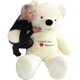 Knuffelbeer XXL 170 cm Wit | Geborduurd 'I Love You' | Zachte Teddybeer | 54% Korting