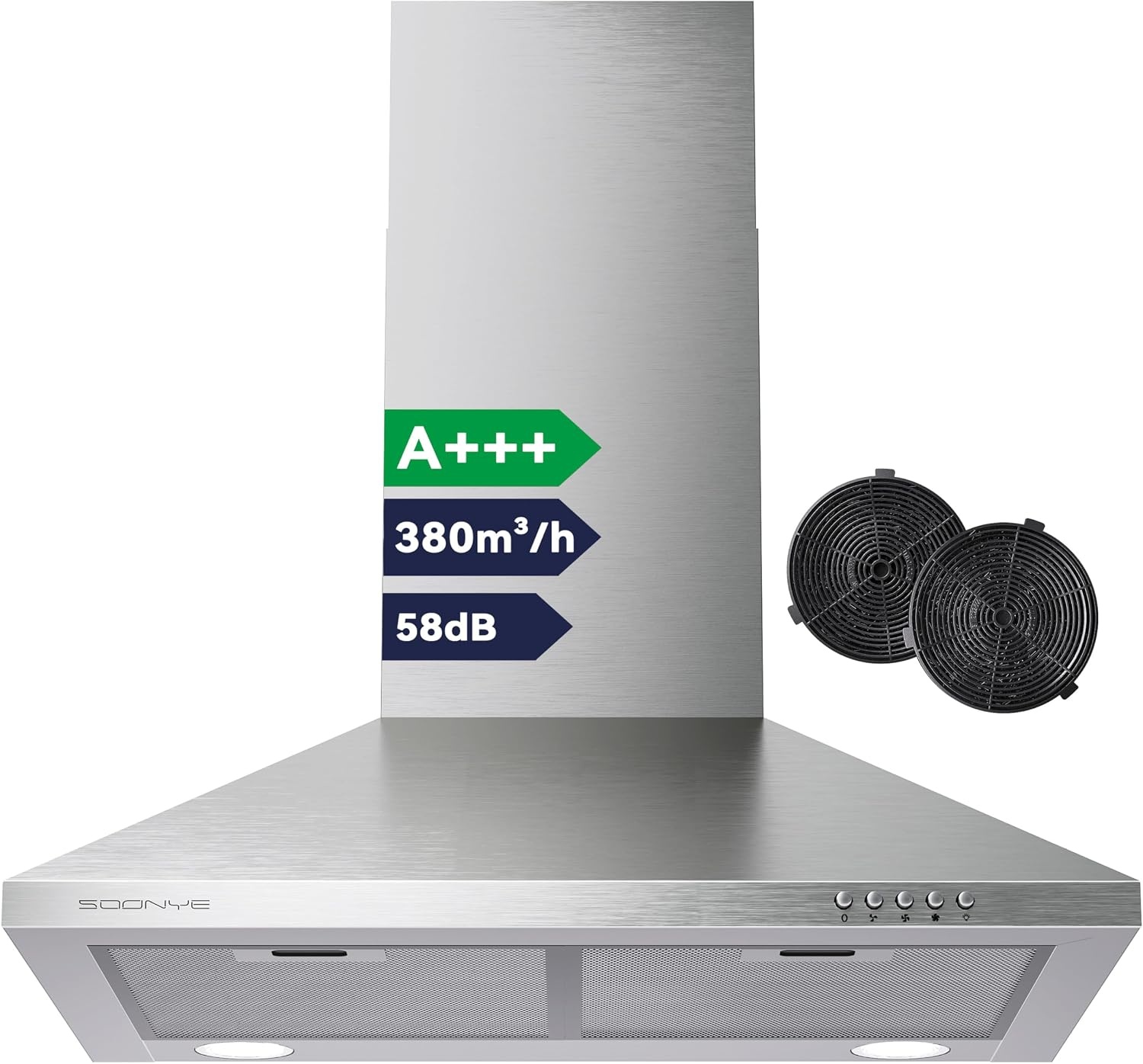 SEU01G6038 afzuigkap klasse A+++ 60 cm 380 m³/uur