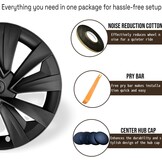 Wieldoppen Tesla Model Y 2025/2026 | 19" | Matzwart | 4 Stuks