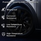Wieldoppen Tesla Model Y 2025/2026 | 19" | Matzwart | 4 Stuks