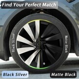 Wieldoppen Tesla Model Y 2025/2026 | 19" | Matzwart | 4 Stuks