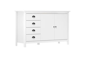 vidaXL Hill Dressoir: Massief Grenenhout Wit met 54% Korting