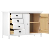 vidaXL Hill Dressoir: Massief Grenenhout Wit met 54% Korting