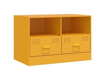 Trendy TV-meubel 67x39x44 cm Staal Mosterdgeel - 34% Korting!