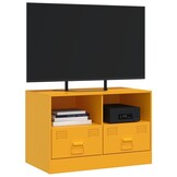 Trendy TV-meubel 67x39x44 cm Staal Mosterdgeel - 34% Korting!
