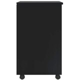 VidaXL Ladekast MOSS - Verrijdbaar Grenenhout Zwart - 35% Korting