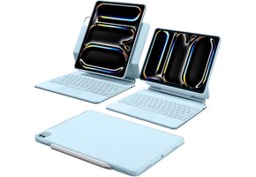 iPad Pro 13" M4 (2024) Blauwe Beschermhoes met Toetsenbord - 36% Korting