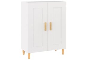 vidaXL Dressoir Wit Bewerkt Hout - 69,5x34x90 cm - 59% Korting!