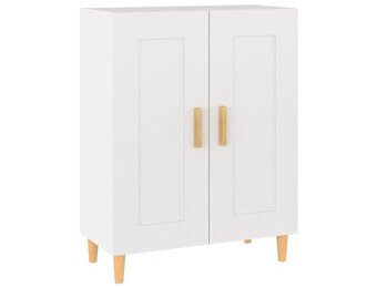 vidaXL Dressoir Wit Bewerkt Hout - 69,5x34x90 cm - 59% Korting!