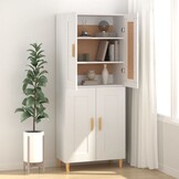 Dressoir 69,5x34x90 cm bewerkt hout wit - 74% korting