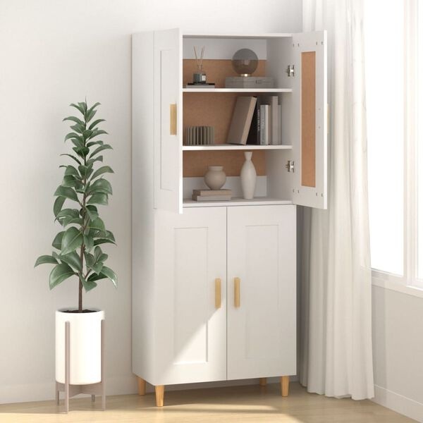 Dressoir 69,5x34x90 cm bewerkt hout wit - 74% korting