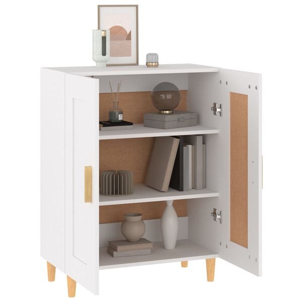Dressoir 69,5x34x90 cm bewerkt hout wit - 74% korting