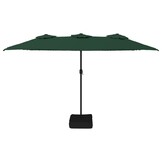 vidaXL Parasol dubbel 449x265 cm groen