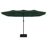 vidaXL Parasol dubbel 449x265 cm groen