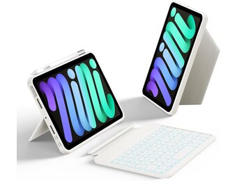 Toetsenbord Hoes iPad Mini 7/6 QWERTY Elfenwit - 34% Korting