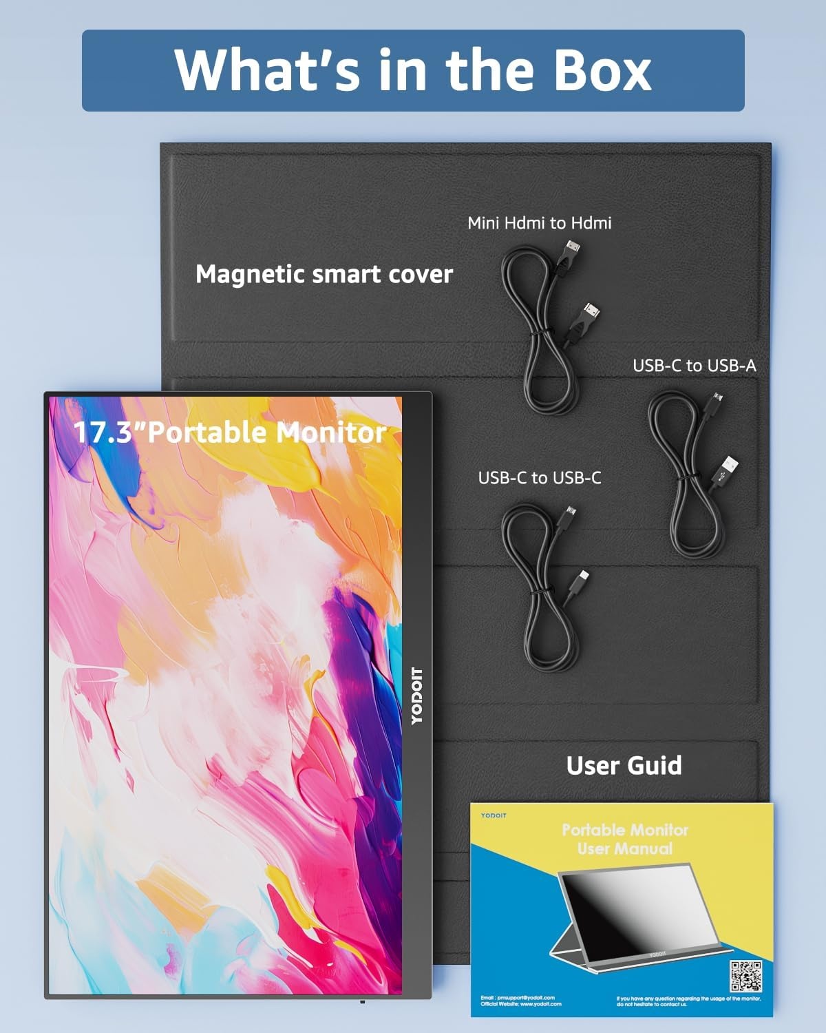 17.3" Full HD Draagbare Monitor - IPS & USB-C met 30% Korting