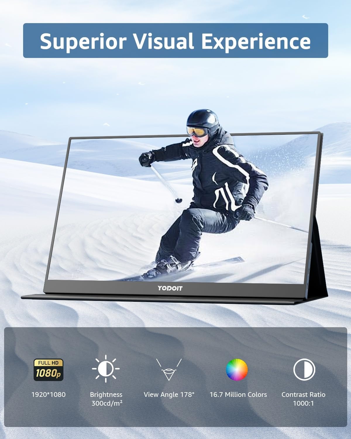 17.3" Full HD Draagbare Monitor - IPS & USB-C met 30% Korting