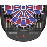 Carromco Smartness Arcadia 4.0 – elektronisch dartbord Profi E-Dartboard met app, rood-blauw, voor 1-8 spelers, softdarts, USB-kabel, 17 spellen & 312 varianten (incl. cricket)