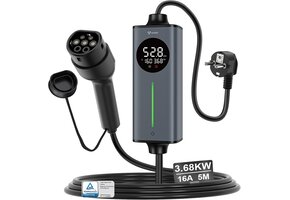 Draagbare EV Laadkabel Type 2 - 3,68kW 16A 5m - 35% Korting!