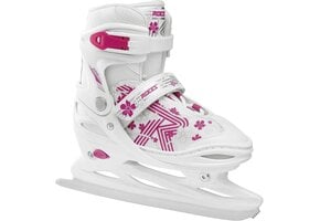 Verstelbare IJshockeyschaatsen Meisjes Wit-Roze (Maat 34-37) - 34% Korting