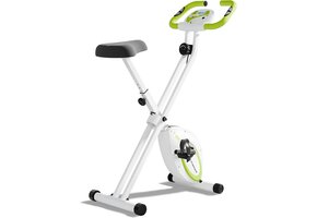 Compacte Opvouwbare Hometrainer | 8 Weerstanden | Wit/Groen - 34% Korting