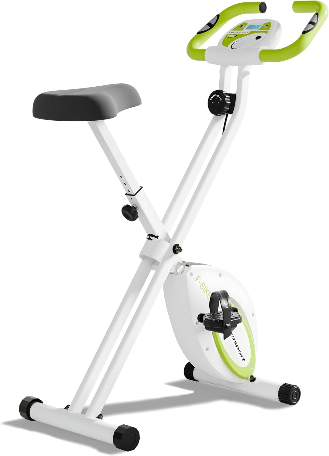 Compacte Opvouwbare Hometrainer | 8 Weerstanden | Wit/Groen - 34% Korting