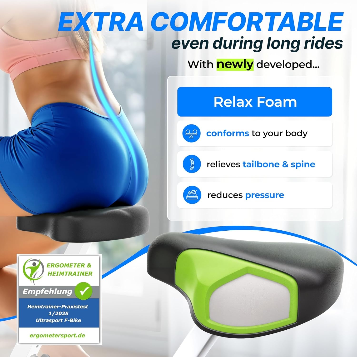 Compacte Opvouwbare Hometrainer | 8 Weerstanden | Wit/Groen - 34% Korting