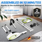 Compacte Opvouwbare Hometrainer | 8 Weerstanden | Wit/Groen - 34% Korting