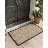Deurmat Kaki Bladpatroon 80x120cm Waterbestendig - 61% Korting!