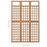 Kamerscherm met 3 panelen van vurenhout - 121x180,5 cm | 34% Korting!