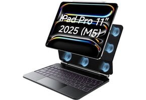 Hoes met AZERTY Toetsenbord & Touchpad voor iPad Pro 11" M4 (2024) - Zwart