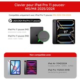 Toetsenbordhoes iPad Pro 11" M4 (2024) AZERTY met Touchpad & Verlichting - Zwart - 57% Korting