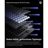 QWERTZ Toetsenbordhoes iPad Air/Pro 13" - 360° Draaibaar, Touchpad, Verlichting - 34% Korting