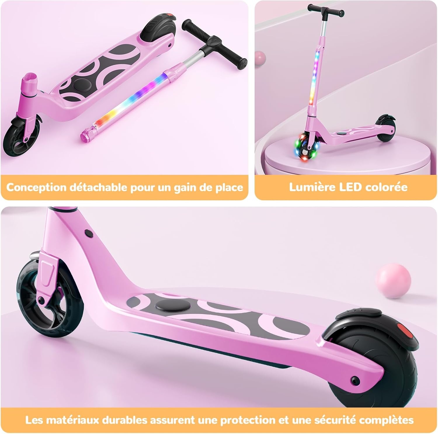 Elektrische kinderstep (6-10 jr) met LED, 34% korting