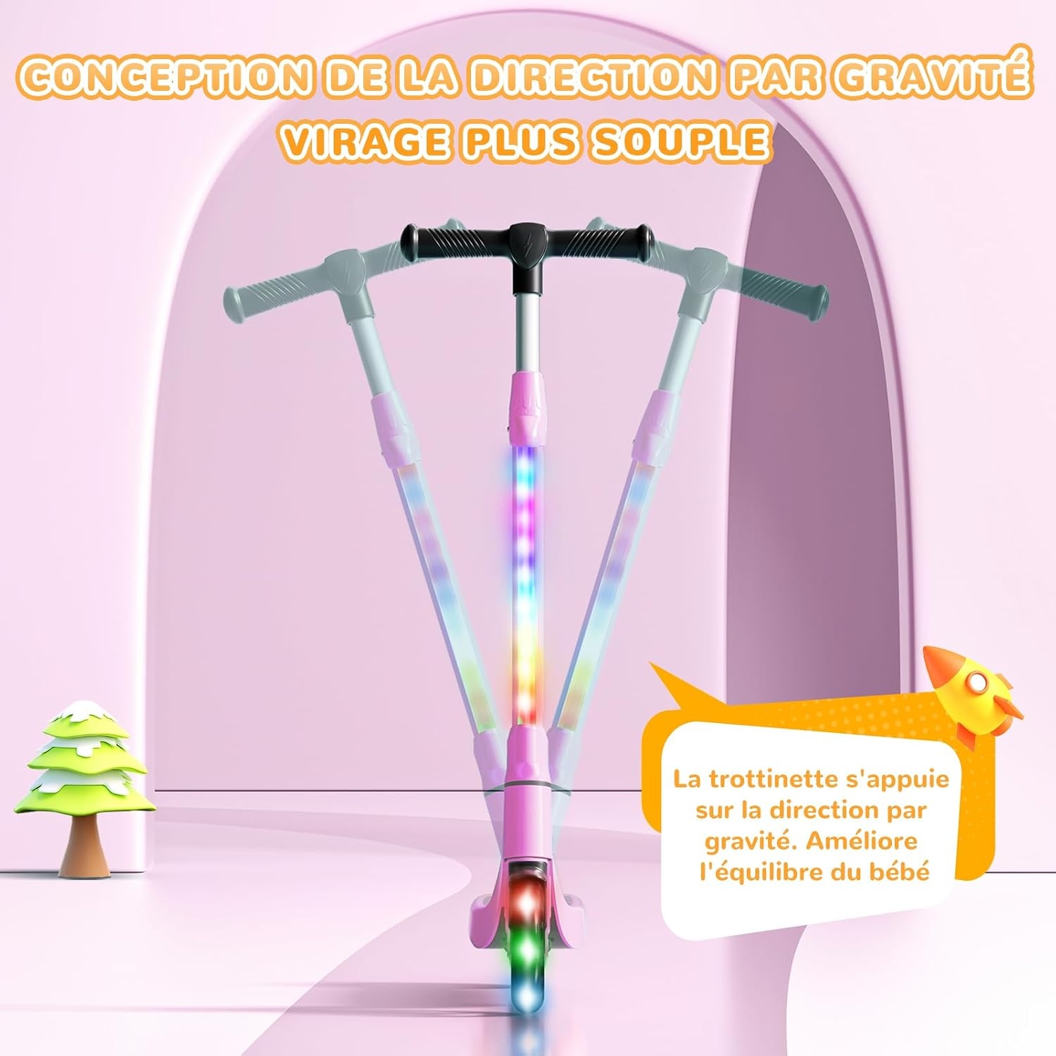 Elektrische kinderstep (6-10 jr) met LED, 34% korting