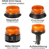LED Zwaailicht XR20 ECO Geel - Accu, USB Oplaadbaar - 35% Korting!