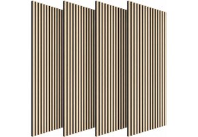 TONOR Akoestische Wandpanelen 4 Stuks - 2.88㎡ Hout & Polyester met 34% Korting