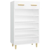 Schoenenkast bewerkt hout wit 60x35x105 cm - 54% Korting!