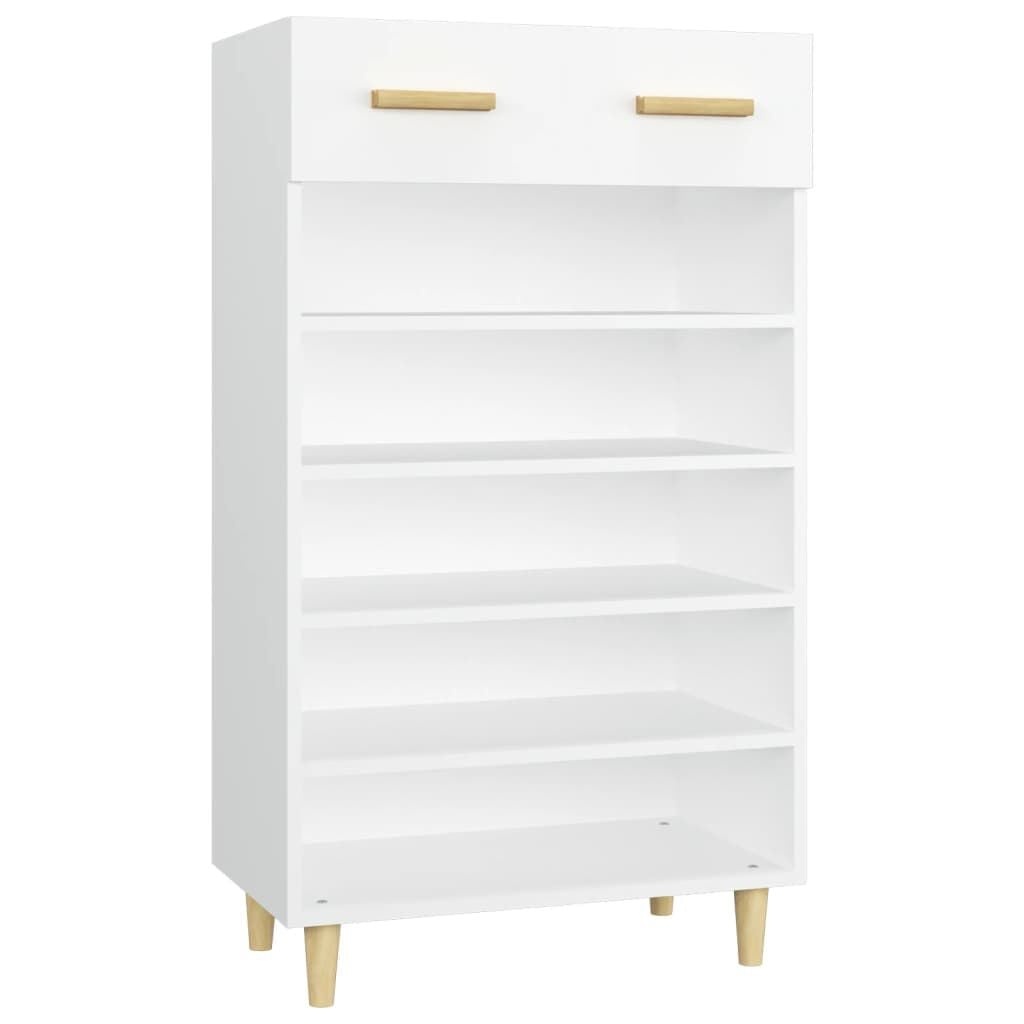 Schoenenkast bewerkt hout wit 60x35x105 cm - 54% Korting!