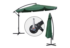 Zweefparasol Groen Waterdicht Polyester - 340 cm - 54% Korting