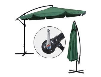 Zweefparasol Groen Waterdicht Polyester - 340 cm - 54% Korting