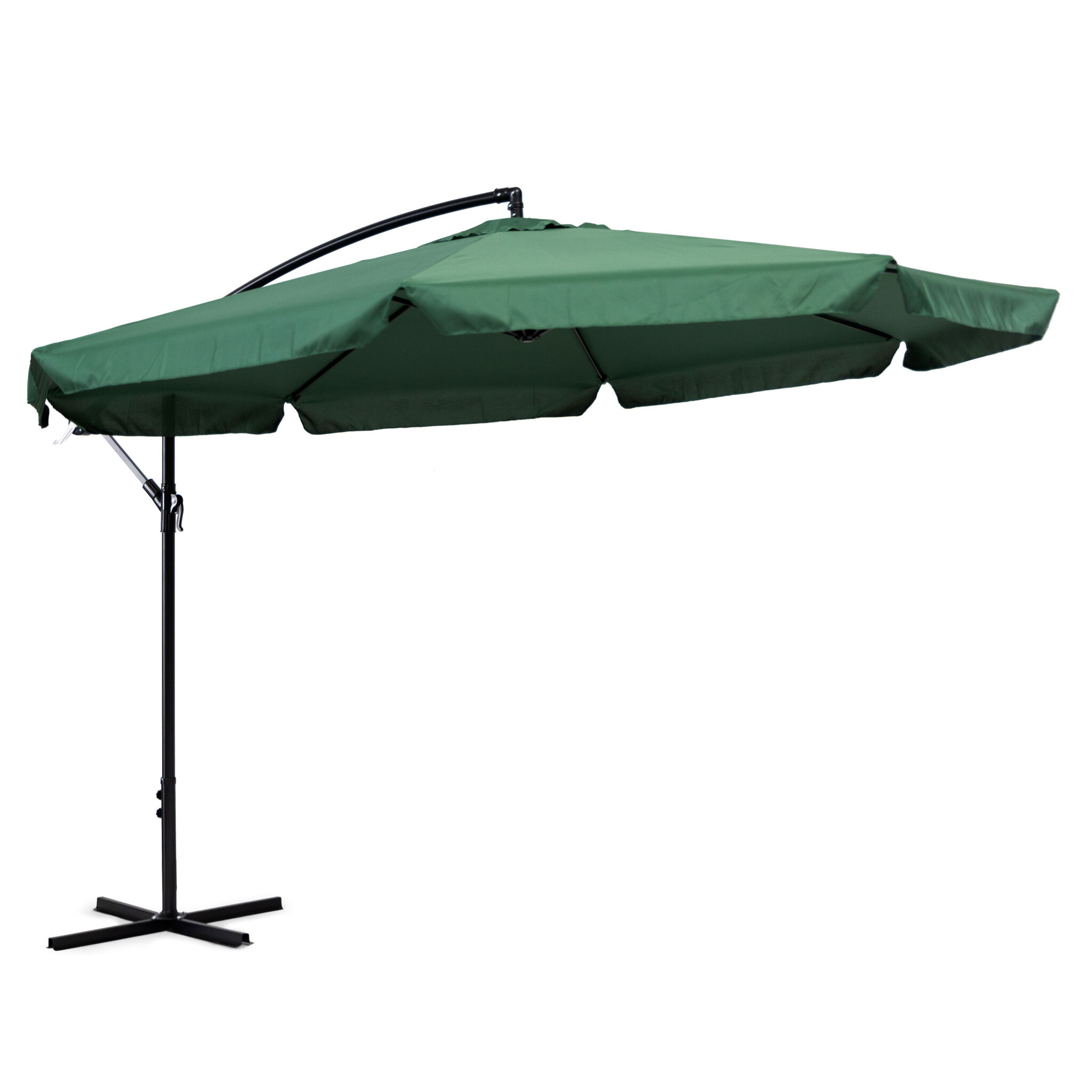Zweefparasol Groen Waterdicht Polyester - 340 cm - 54% Korting