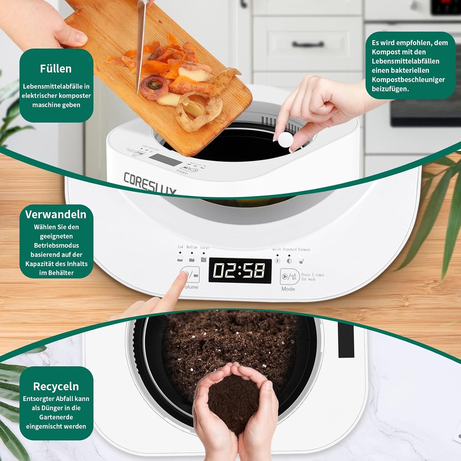 Elektrische Keukencompostbak 4L met 54% Korting