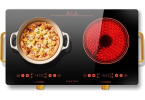 NOXTON Glaskeramische Kookplaat 2 Platen, Draagbaar - 35% Korting!