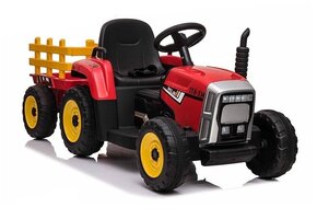 Elektrische Tractor Ride-on - Rood - 35% Korting - Met Aanhanger