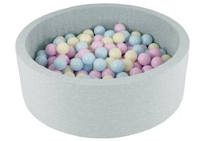 Gekleurde Ballenbak (90x30cm) met 150 Pastel Ballen - 34% Korting!