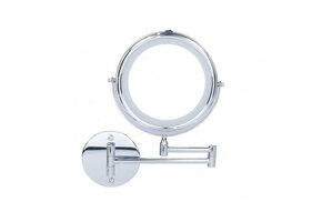 Vergrotende LED Make-up Spiegel - 20 cm Chroom - 34% Korting