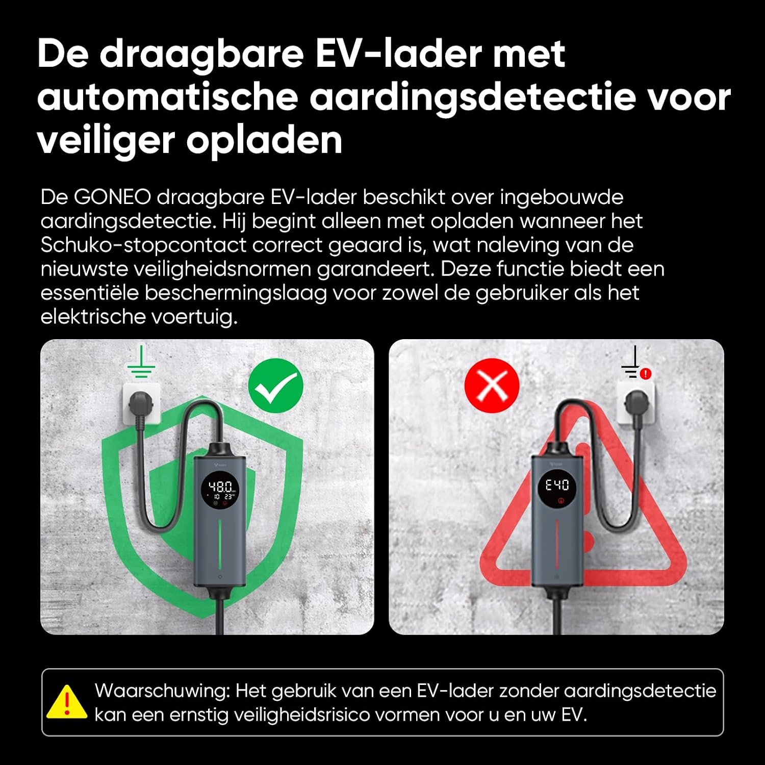 GONEO Type 2 Laadkabel 16A 5m: Draagbare EV-lader met Korting