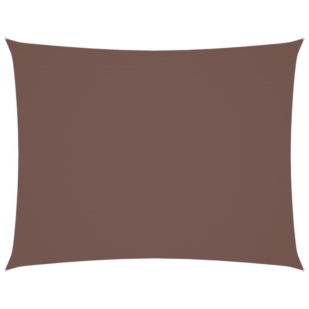 vidaXL Zonnescherm rechthoekig 3x4 m oxford stof bruin